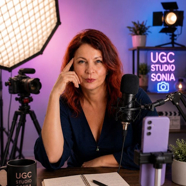 Sonia Čižíková při natáčení UGC videa