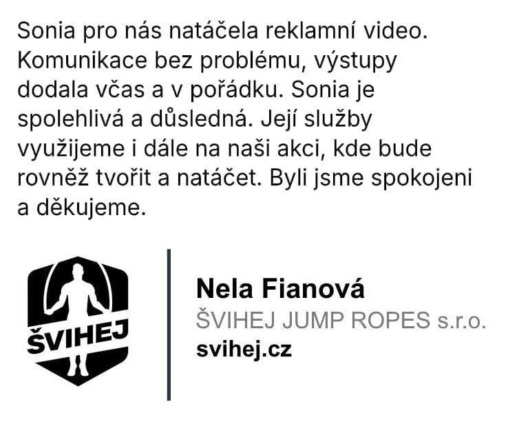 Ověřená reference klienta UGC Studia